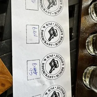 Having the flight! And a cold beer