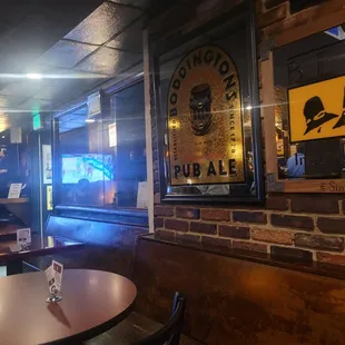 the interior of a bar