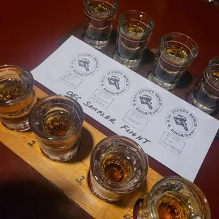 OEC sampler bourbon flight