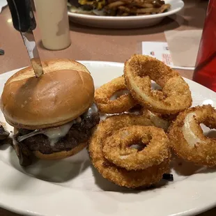 Swiss mushroom burger