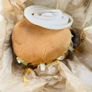 The onions come on the side