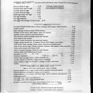 Breakfast Menu