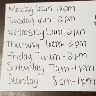 These are the actual hours. For some reason yelp has us closed all the time when we are actually open. So come see us!