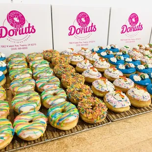 a variety of doughnuts