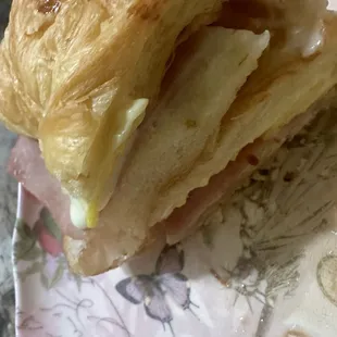 Breakfast croissant half....