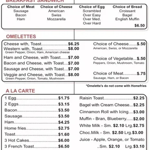 Breakfast Menu page 2