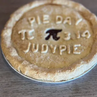 Come in for $3.14 slice of pie on March 14.