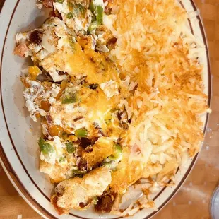 Western Omelet with egg whites and bacon  Comes with a side of Side Hash Browns and Side Toast