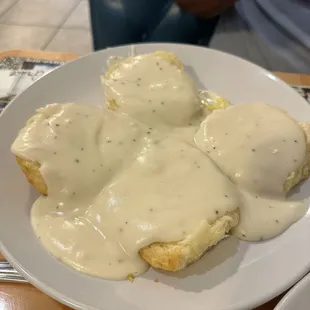 Biscuits Two Biscuit and Gravy