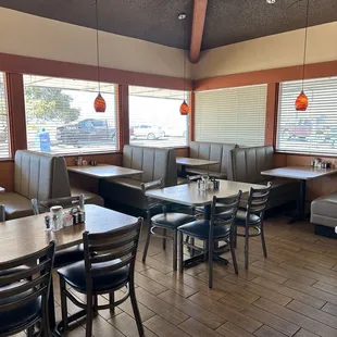 a view of the dining area