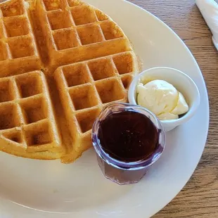 waffles, food
