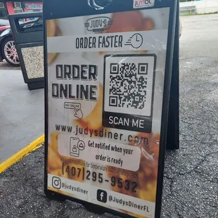 a qr code for order