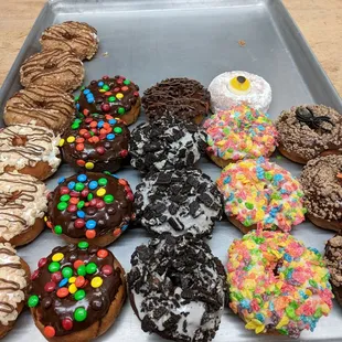 a variety of doughnuts
