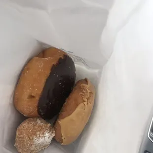 a bag of donuts