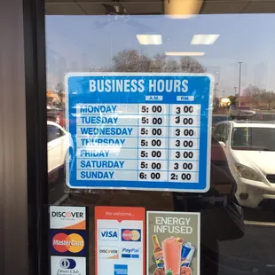 Store hours
