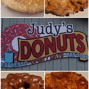a variety of donuts