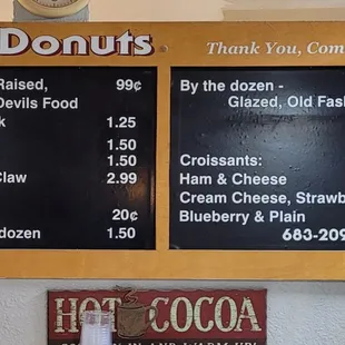 menu pricing May 2021