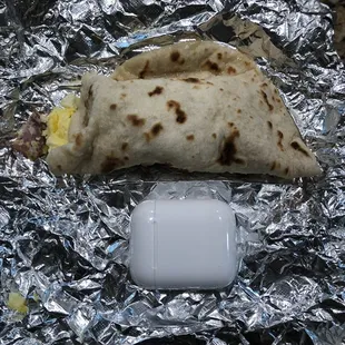 Country and Egg, $2.25.  Small tacos.