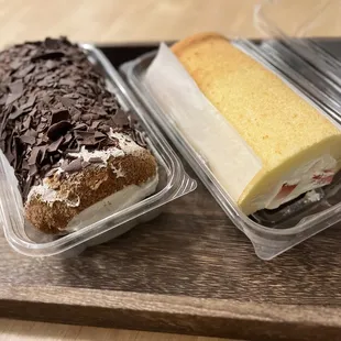 Strawberry Fresh Cream Swiss roll and Black Forest Swiss Roll