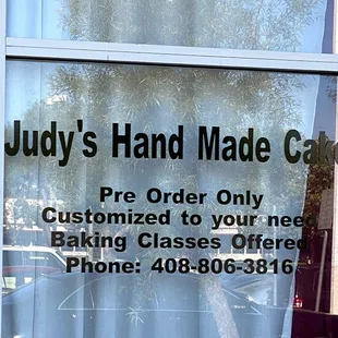 On window, everything made to order.