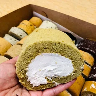 Cake roll making class.