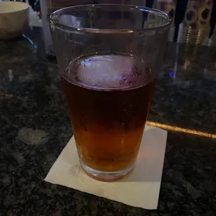 a glass of beer
