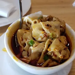 Pork wontons in hot chili oil.  Need I say more??