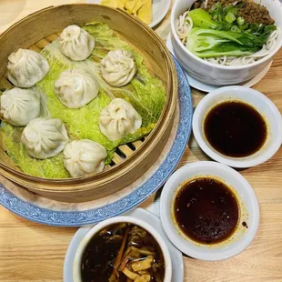 Xiao long baos and dan dan noodles