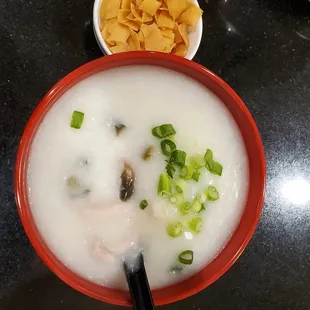 Preserved egg and pork porridge