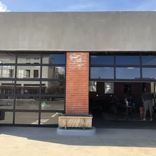 Double industrial garage doors