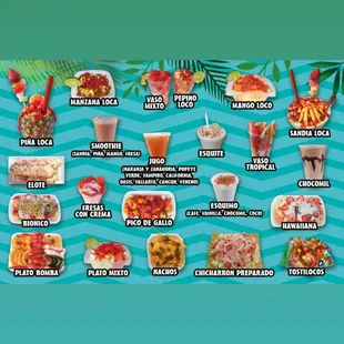 the menu for the drink