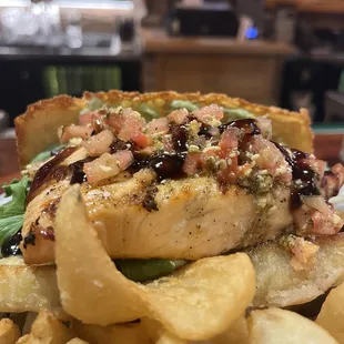Salmon Bruschetta Sandwich