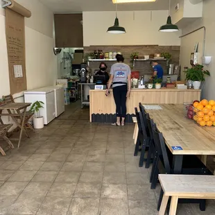 Indoor area/kitchen/ordering