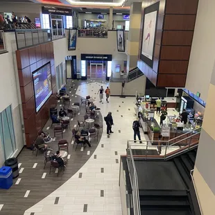 LVAC view from top workout floor to the juice bar. You CAN order ahead.