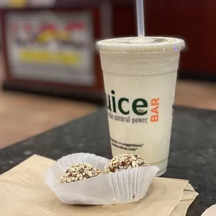 Tropic treat + protein peanut butter balls