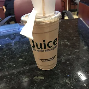 P,B and J. With some leftover shake.