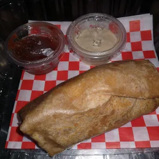 Cheat meal breakfast. "PURE LIFE" wrap: Fluffy egg whites, turkey sausage, cheddar cheese.