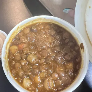 Organic lentil and chickpea soup