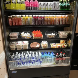 a variety of drinks and beverages