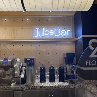 Cute juice bar on the second floor at Virgin. It's near the Ruby Tower and Gym/Spa area. Nice and secluded.