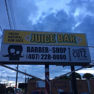 a sign for a barber shop