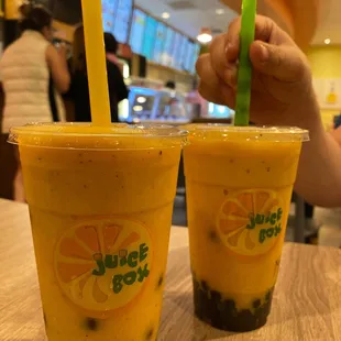 Mango &amp; pineapple + boba