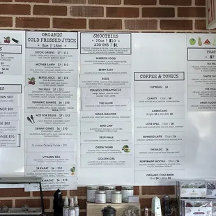 Their menu.