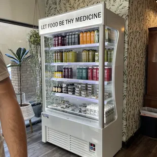 Juice and snack selection