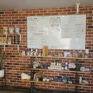 Menu and crystals