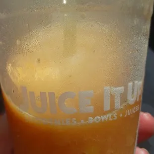 New passion fruit orange guava smoothie