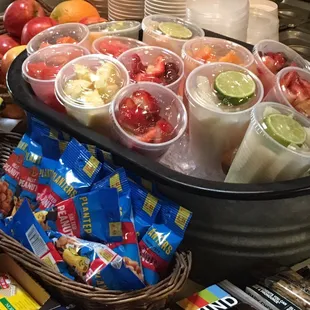 Fruit cups for $3! They have jicama, mango, and various assorted fruit options. Such a great deal.