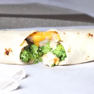 Chicken and broccoli wrap