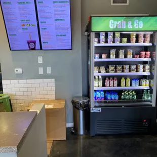 Menu Board and Grab and Go kiosk
