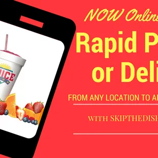 a cell phone with a drink and donuts on it